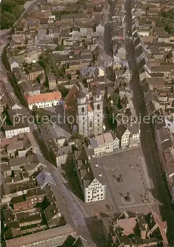 AK / Ansichtskarte Wittenberg_Lutherstadt Fliegeraufnahme Kirche Wittenberg_Lutherstadt