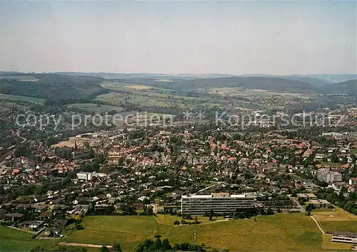 AK / Ansichtskarte Erbach_Odenwald Fliegeraufnahme Stadt der Elfenbeinschnitzer Schloss Krankenhaus Hessenklinik Erbach Odenwald