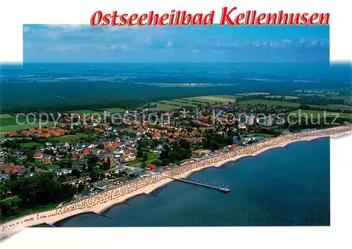 AK / Ansichtskarte Kellenhusen_Ostseebad Fliegeraufnahme mit Strand Kellenhusen_Ostseebad