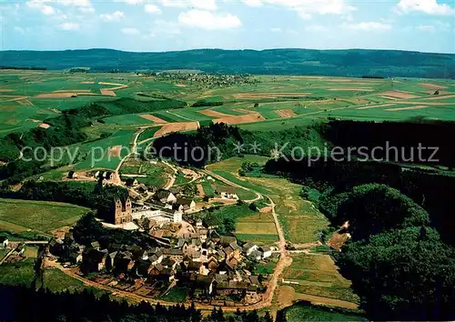 AK / Ansichtskarte Ravengiersburg Fliegeraufnahme mit Pfarrkirche Ravengiersburg