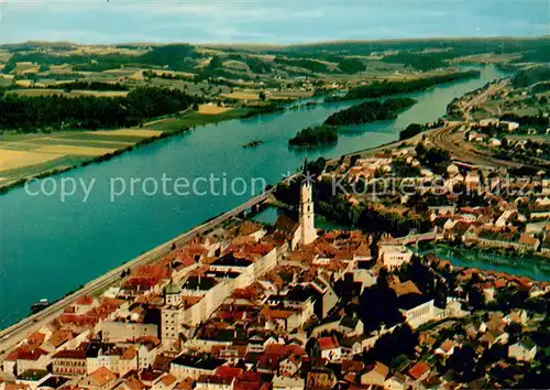 AK / Ansichtskarte Vilshofen_Donau Fliegeraufnahme Vilshofen Donau