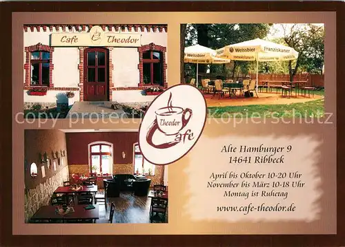 AK / Ansichtskarte Ribbeck_Nauen Cafe Theodor Gaststube Terrasse Ribbeck Nauen