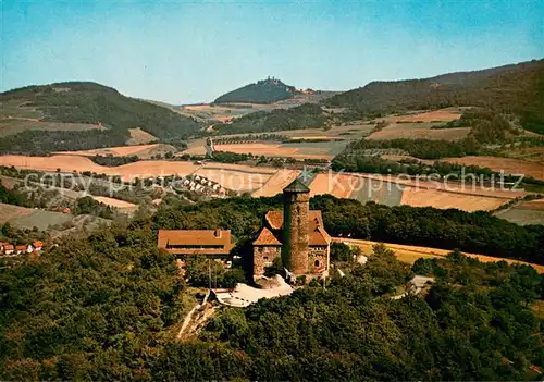 AK / Ansichtskarte Bornhagen Burg Hanstein Burg Ludwigstein Fliegeraufnahme Bornhagen