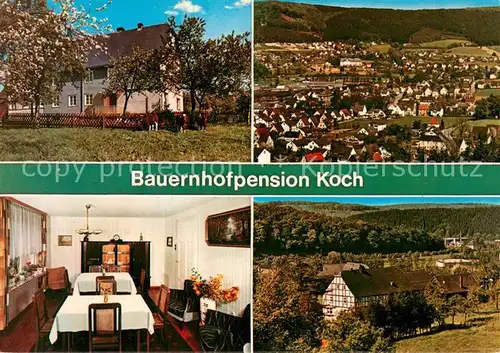 AK / Ansichtskarte Oeventrop Bauernhofpension Koch Gaststube Panorama Oeventrop