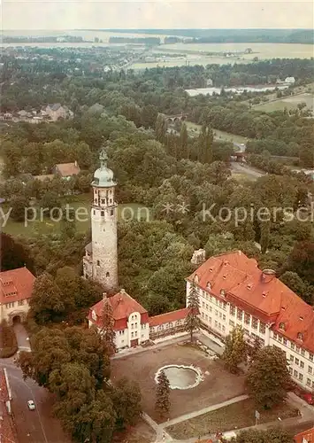 AK / Ansichtskarte Arnstadt_Ilm Schlossruine Neideck Neues Palais Fliegeraufnahme Arnstadt_Ilm