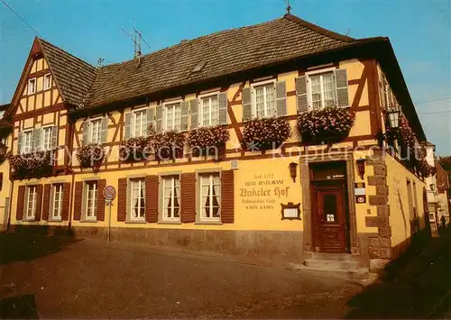 AK / Ansichtskarte Unkel_Rhein Hotel Restaurant Unkeler Hof Unkel Rhein