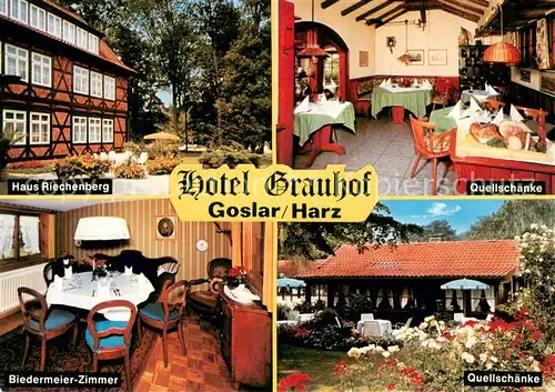 AK / Ansichtskarte Goslar Hotel Grauhof Haus Riechenberg Quellschaenke Biedermeier Zimmer  Goslar