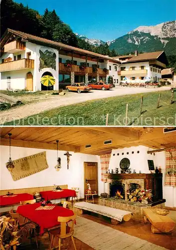 AK / Ansichtskarte Bad_Reichenhall Gaestehaus Jodlbauer Kaminzimmer Bad_Reichenhall