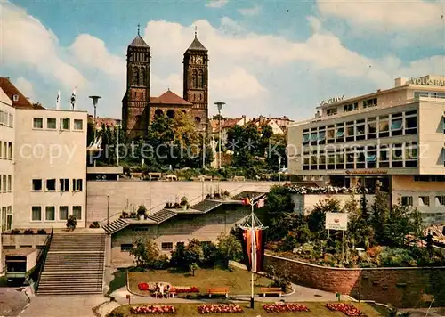 AK / Ansichtskarte Pirmasens Rathausplatz und Pirminius Kirche Pirmasens