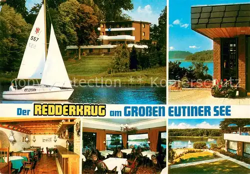 AK / Ansichtskarte Eutin Appartement Hotel Cafe Der Redderkrug am Grossen Eutiner See Bar Gastraeume Eutin