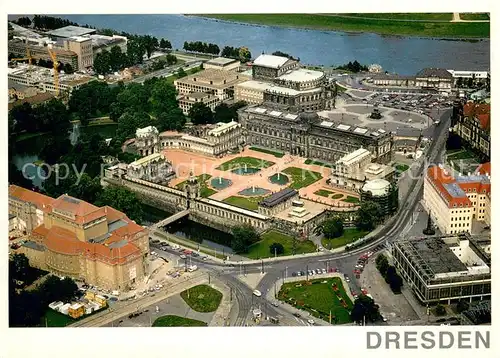 AK / Ansichtskarte Dresden Rund um den Zwinger Fliegeraufnahme Dresden