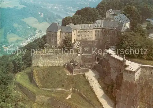 AK / Ansichtskarte Pirna Festung Koenigstein Fliegeraufnahme Pirna