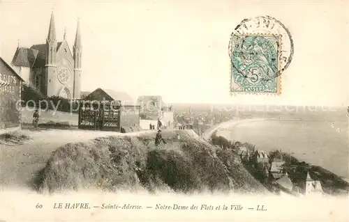 AK / Ansichtskarte Sainte Adresse Notre Dame des Flots et la ville Sainte Adresse