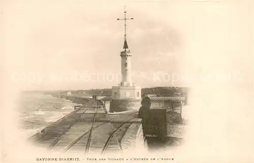 AK / Ansichtskarte Biarritz_Pyrenees_Atlantiques Tour des Signaux a l entree de l Adour Biarritz_Pyrenees