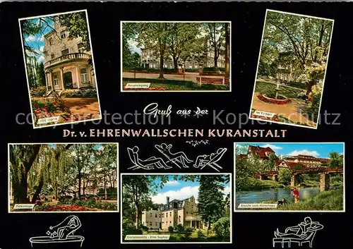 AK / Ansichtskarte Ahrweiler_Ahr Dr von Ehrenwallsche Kuranstalt Haupteingang Im Kurpark Parkanlage Gartenansicht Villa Sophia Ansicht vom Hinterhaus Ahrweiler_Ahr