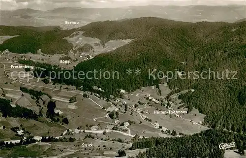 AK / Ansichtskarte Todtmoos Fliegeraufnahme mit Strick Hinterstadtmoos Ruette Prestenberg und Bernau Todtmoos