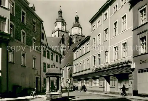 AK / Ansichtskarte Wittenberg_Lutherstadt Am Holzmarkt Wittenberg_Lutherstadt