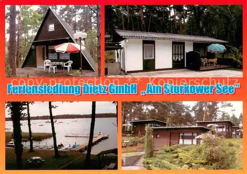 AK / Ansichtskarte Storkow_Mark Feriensiedlung Dietz Am Storkower See Bungalows Storkow Mark