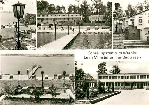 AK / Ansichtskarte Warnitz Schulungszentrum Blick von der Terrasse Bettenhaus Aufgang zur Terrasse Strandblick  Warnitz