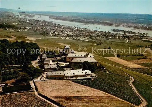 AK / Ansichtskarte Johannisberg_Rheingau Schloss Johannisberg Fliegeraufnahme Johannisberg Rheingau