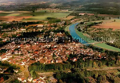 AK / Ansichtskarte Hoexter_Weser Fliegeraufnahme Hoexter Weser