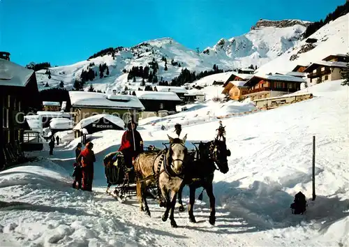 AK / Ansichtskarte Muerren_BE Pferdeschlittenfahrt Muerren_BE