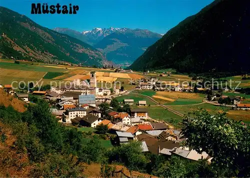 AK / Ansichtskarte Muestair Panorama mit oetztaler Alpen Muestair
