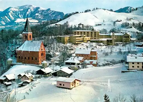 AK / Ansichtskarte Duerrnberg_Hallein Knappenkirche mit Kurhaus und Osterhorngruppe Duerrnberg_Hallein