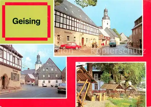 AK / Ansichtskarte Geising_Erzgebirge Hauptstrasse Geisinghof Geising Erzgebirge