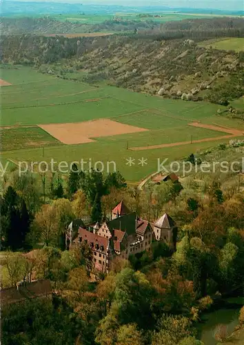 AK / Ansichtskarte Jagsthausen_Heilbronn Goetzenburg Fliegeraufnahme Jagsthausen_Heilbronn