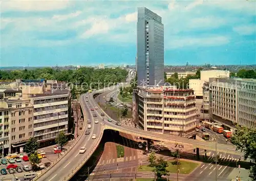 AK / Ansichtskarte Duesseldorf Hochstrasse und Thyssenhaus Hochhaus Duesseldorf