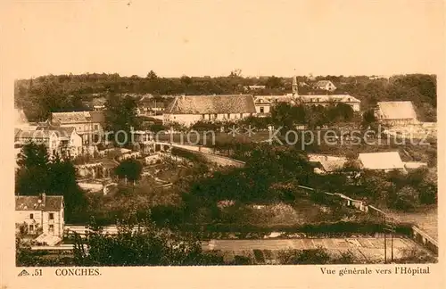 AK / Ansichtskarte Conches en Ouche Vue generale vers l Hopital Conches en Ouche