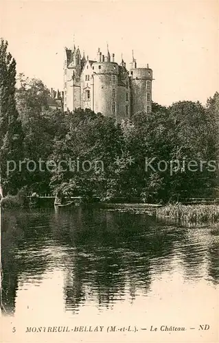 AK / Ansichtskarte Montreuil Bellay Chateau Etang Montreuil Bellay