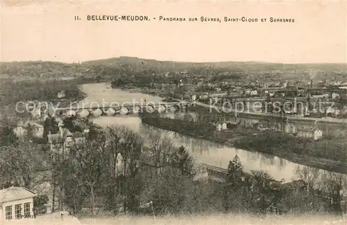AK / Ansichtskarte Bellevue_Meudon Panorama sur Sevres Saint Cloud et Suresnes Bellevue_Meudon