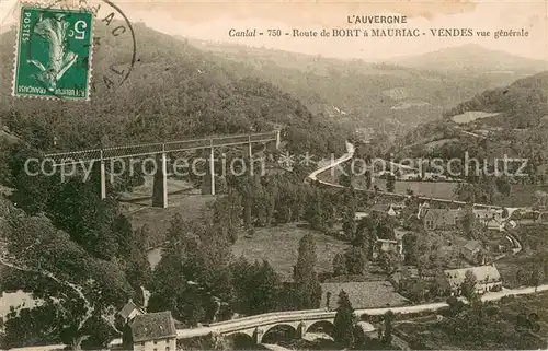 AK / Ansichtskarte Vendes Vue generale Route de Bort a Mauriac Vendes