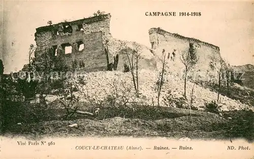 AK / Ansichtskarte Coucy le Chateau Auffrique Ruines Coucy le Chateau Auffrique