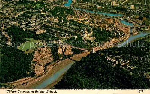 AK / Ansichtskarte Bristol_UK Clifton Suspension Bridge aerial view 