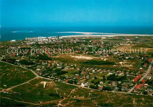 AK / Ansichtskarte Borkum_Nordseebad Siedlung und Ort Nordseeinsel Fliegeraufnahme Borkum_Nordseebad