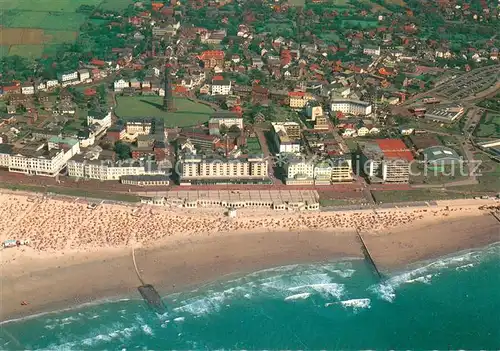 AK / Ansichtskarte Borkum_Nordseebad Heilbad im Hochseeklima Nordseeinsel Fliegeraufnahme Borkum_Nordseebad