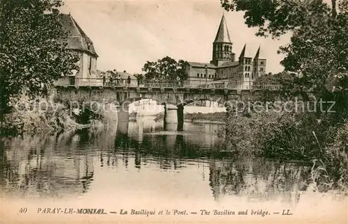 AK / Ansichtskarte Paray le Monial Basilique et le pont Paray le Monial