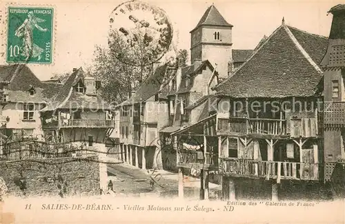 AK / Ansichtskarte Salies de Bearn Vieilles maisons sur le Saleys Salies de Bearn