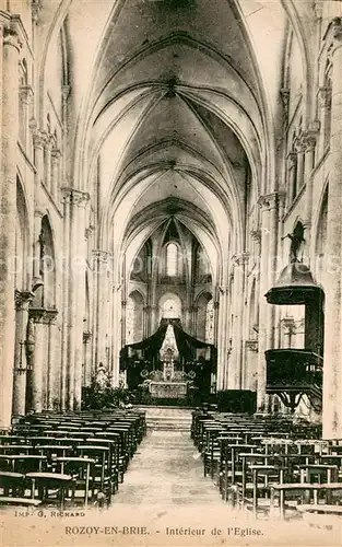 AK / Ansichtskarte Rozoy_en_Brie Interieur de l Eglise Rozoy_en_Brie