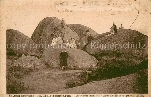 AK / Ansichtskarte Toulx Sainte Croix Les Pierres Jaumatres Autel des Sacrifices gaulois Toulx Sainte Croix