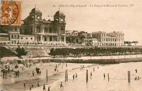 AK / Ansichtskarte Royan_Charente Maritime La Plage et la Reserve de Foncillon Royan Charente Maritime