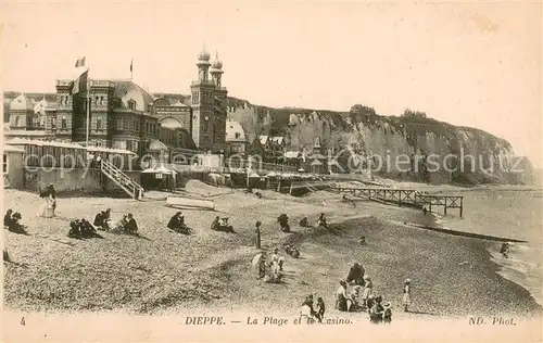 AK / Ansichtskarte Dieppe_Seine Maritime La plage et le casino Dieppe Seine Maritime