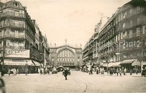 AK / Ansichtskarte Paris La Gare du Nord et Boulevard Denain  Paris