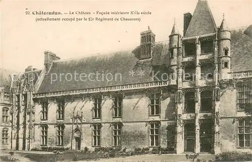 AK / Ansichtskarte Chateaudun Chateau Facade interieure XVIe siecle Schloss Chateaudun