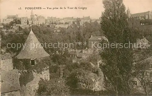 AK / Ansichtskarte Fougeres Vue prise de la Tour de Coigny Fougeres