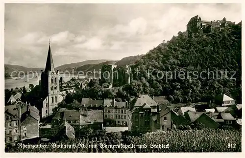 AK / Ansichtskarte Bacharach_Rhein Wernerskapelle und Stahleck Bacharach Rhein