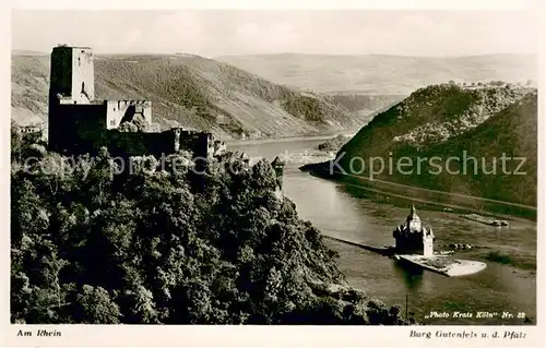 AK / Ansichtskarte Kaub Burg Gutenfels am Rhein Kaub